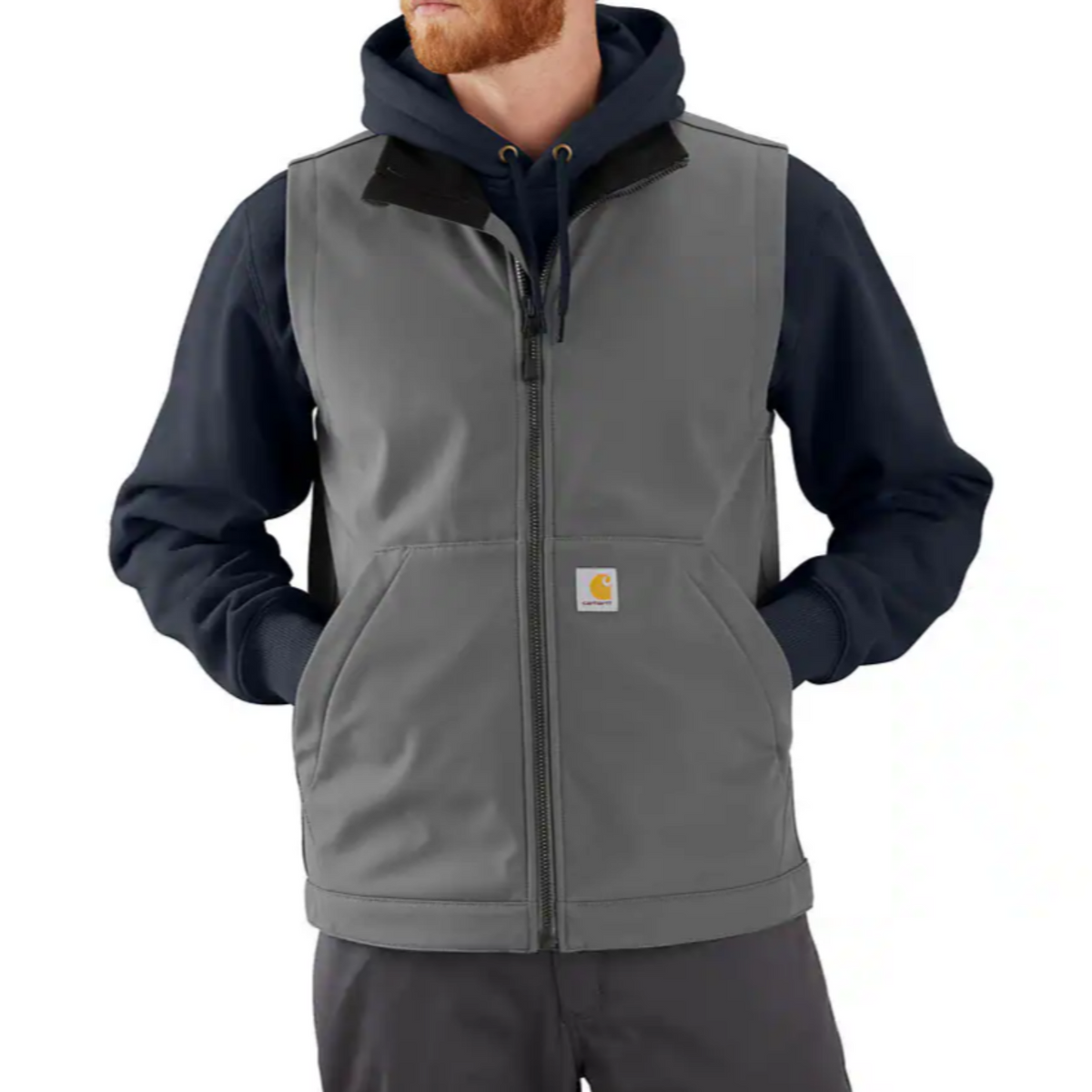 Carhartt Men's Rain Defender Relaxed Fit Softshell Vest Vests Carhartt Steel 2XL Reg
