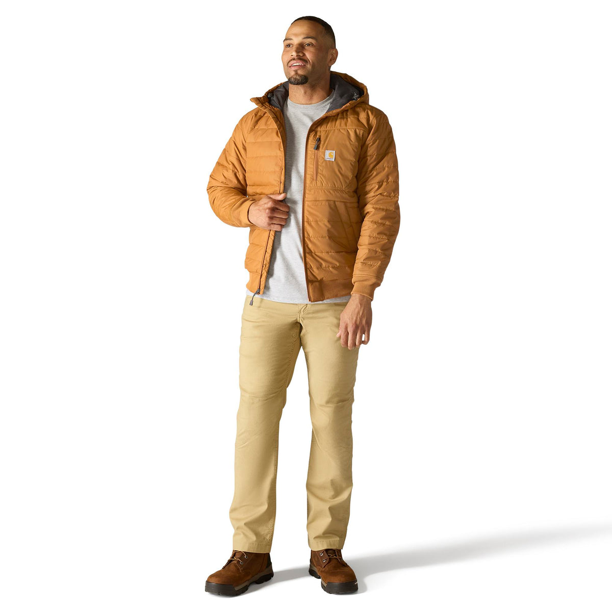 Carhartt Men's Rain Defender Relaxed Fit Lightweight Insulated Hooded Jacket