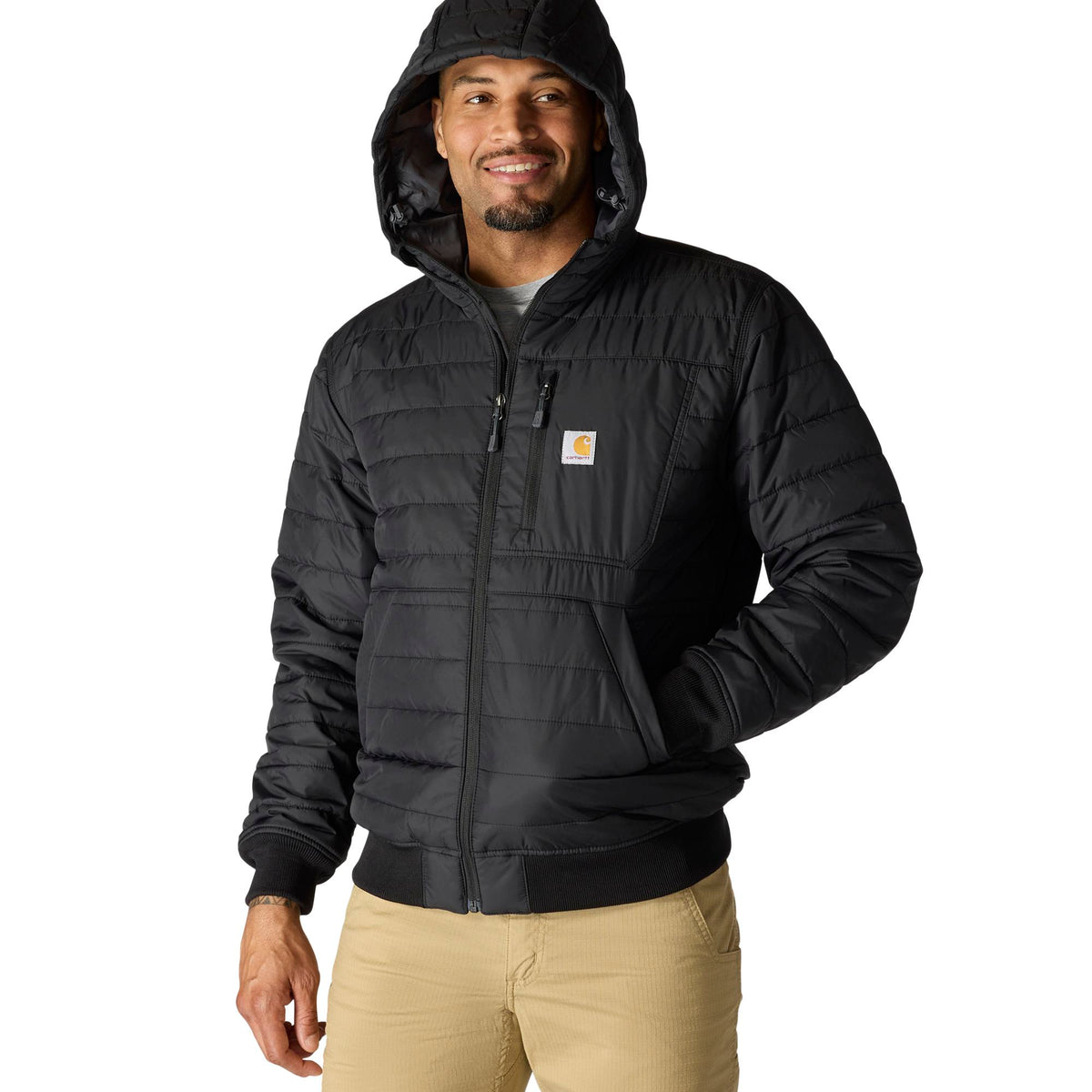 Carhartt Men's Rain Defender Relaxed Fit Lightweight Insulated Hooded Jacket
