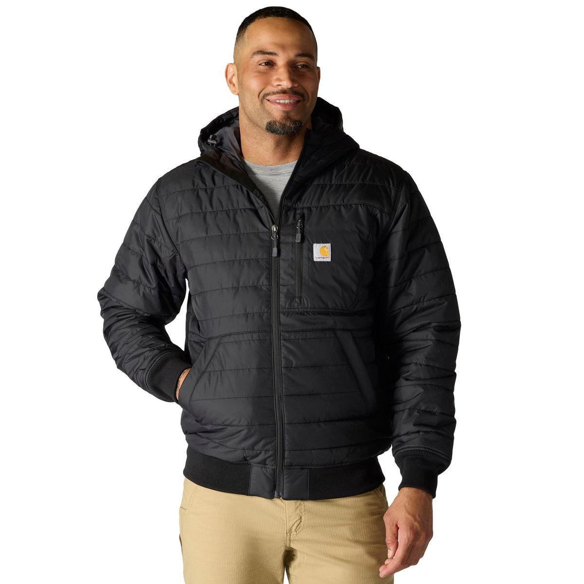 Carhartt Men's Rain Defender Relaxed Fit Lightweight Insulated Hooded Jacket