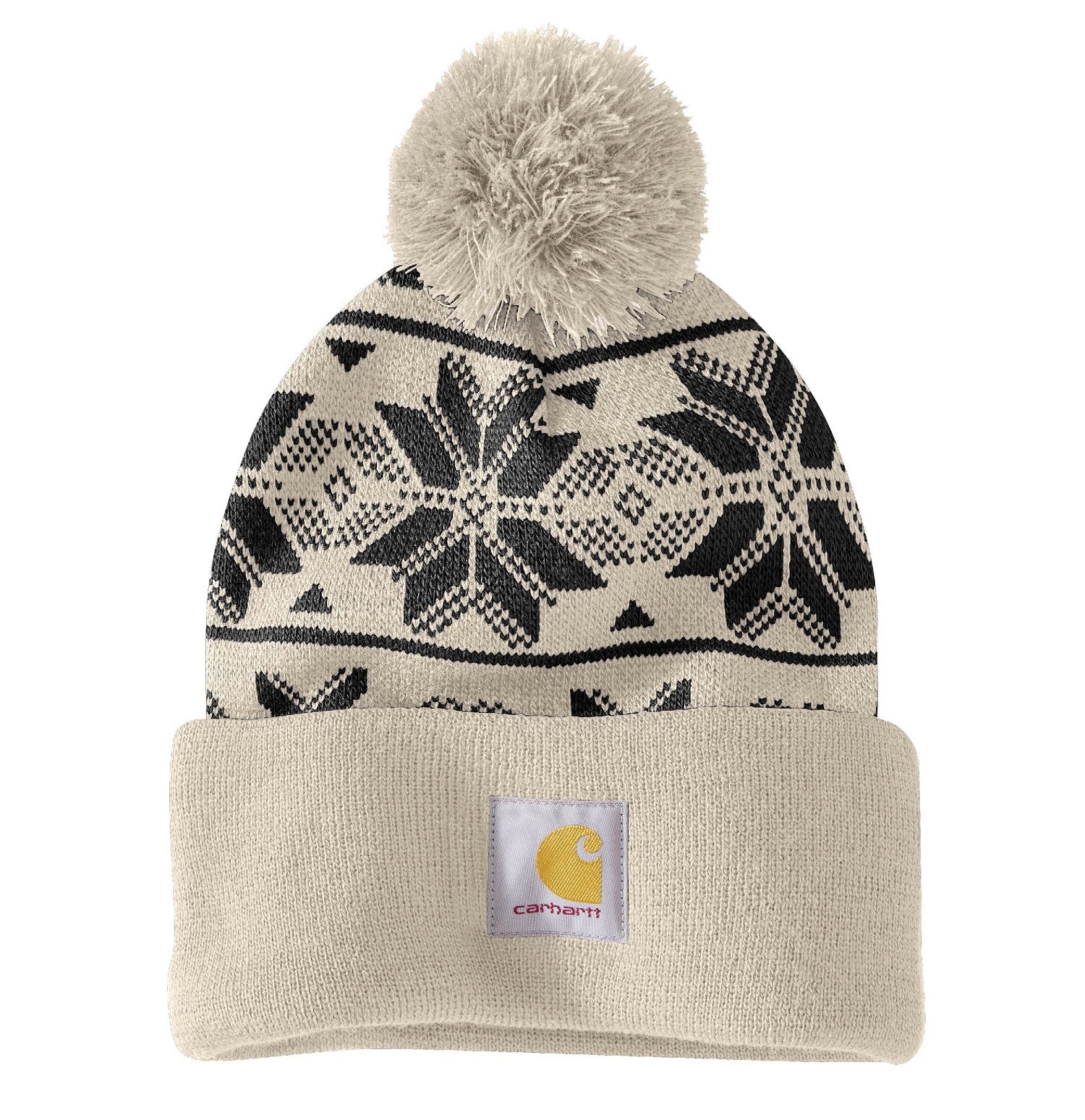 Carhartt Women's Knit Pom Jacquard Print Beanie - Work World - Workwear, Work Boots, Safety Gear