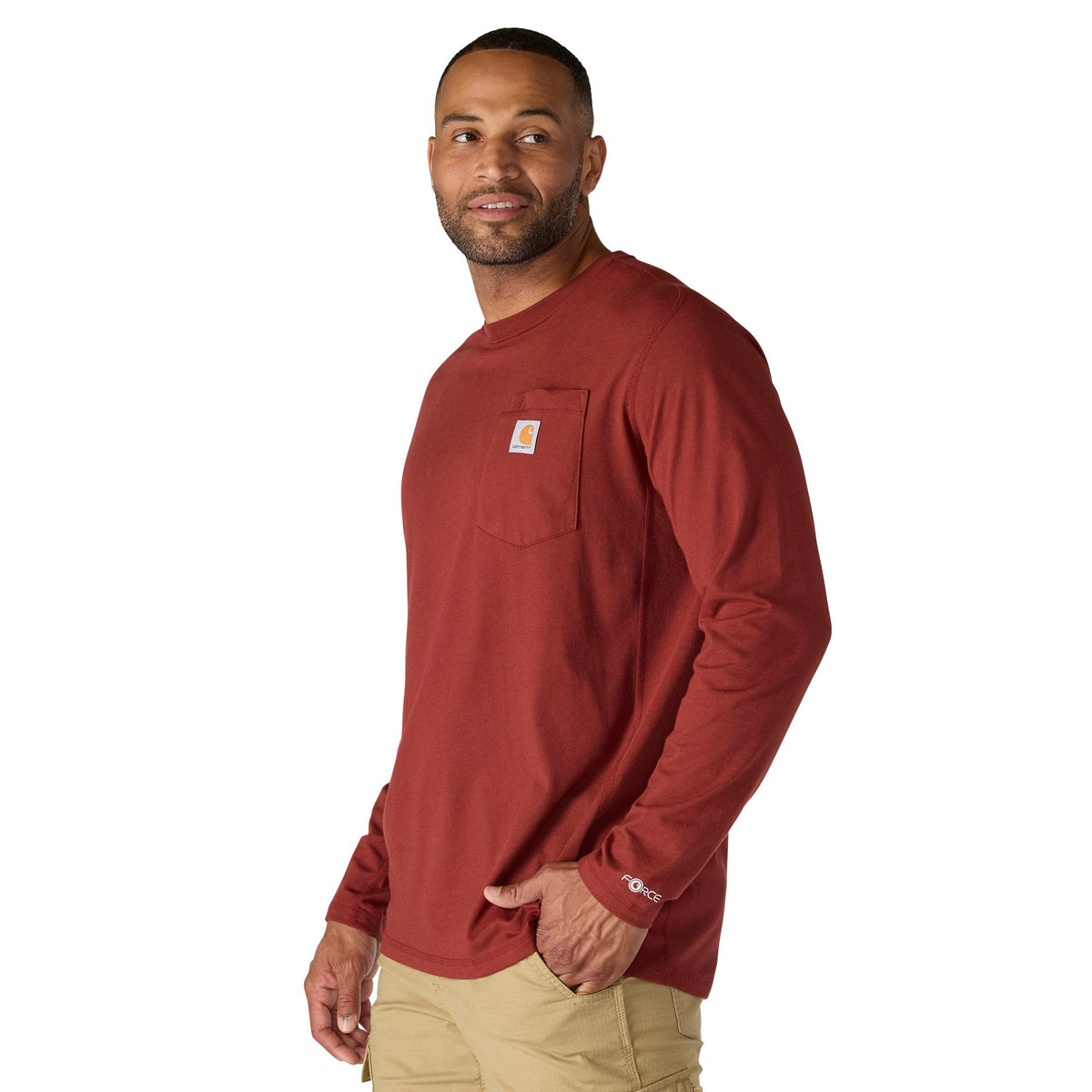 Carhartt Men's Force® Relaxed Fit Long Sleeve Pocket T-Shirt - Work World - Workwear, Work Boots, Safety Gear