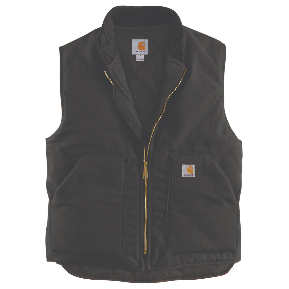 Carhartt Men's V01 Relaxed Fit Firm Duck Insulated Zip Vest Vests Carhartt