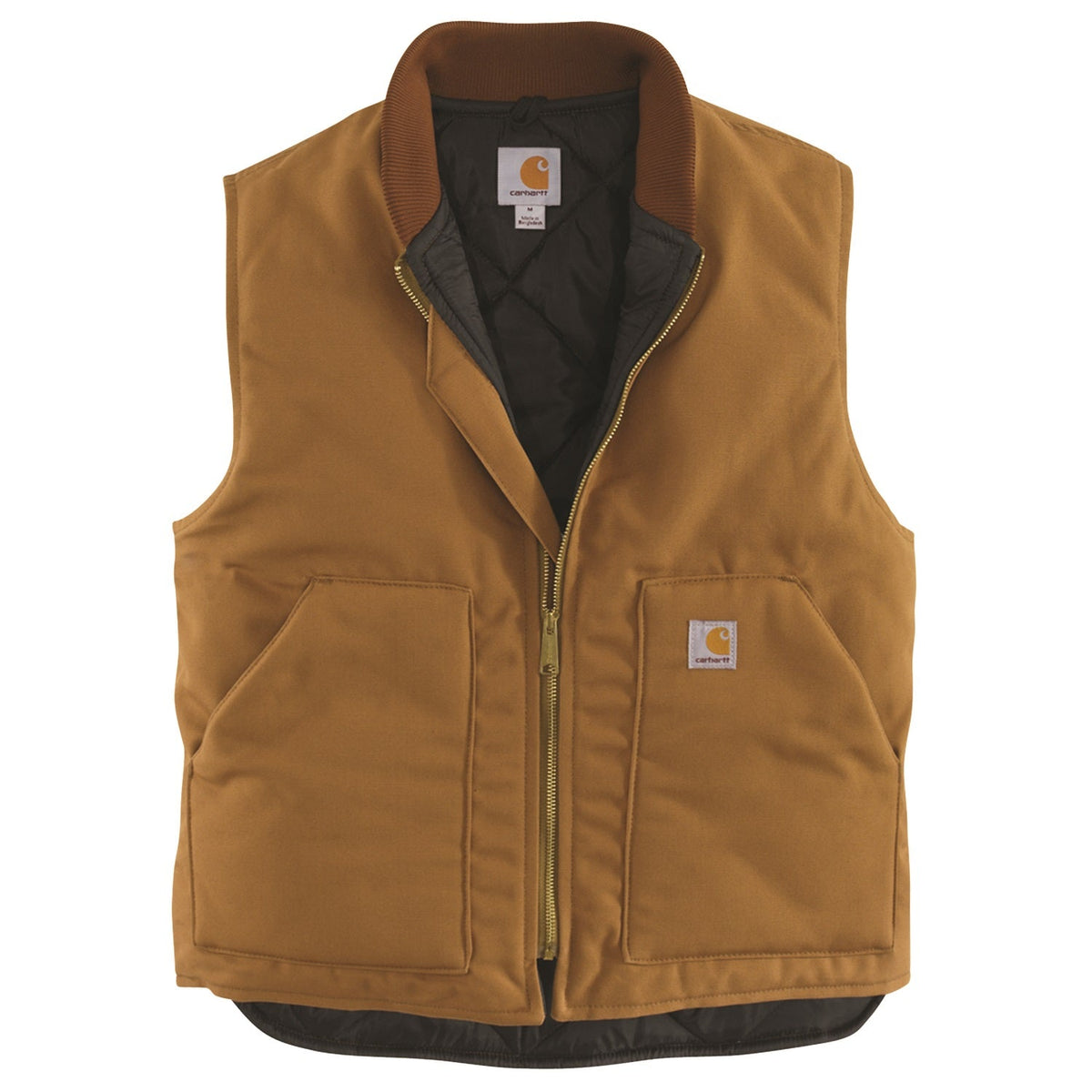 Carhartt Men's V01 Relaxed Fit Firm Duck Insulated Zip Vest Vests Carhartt