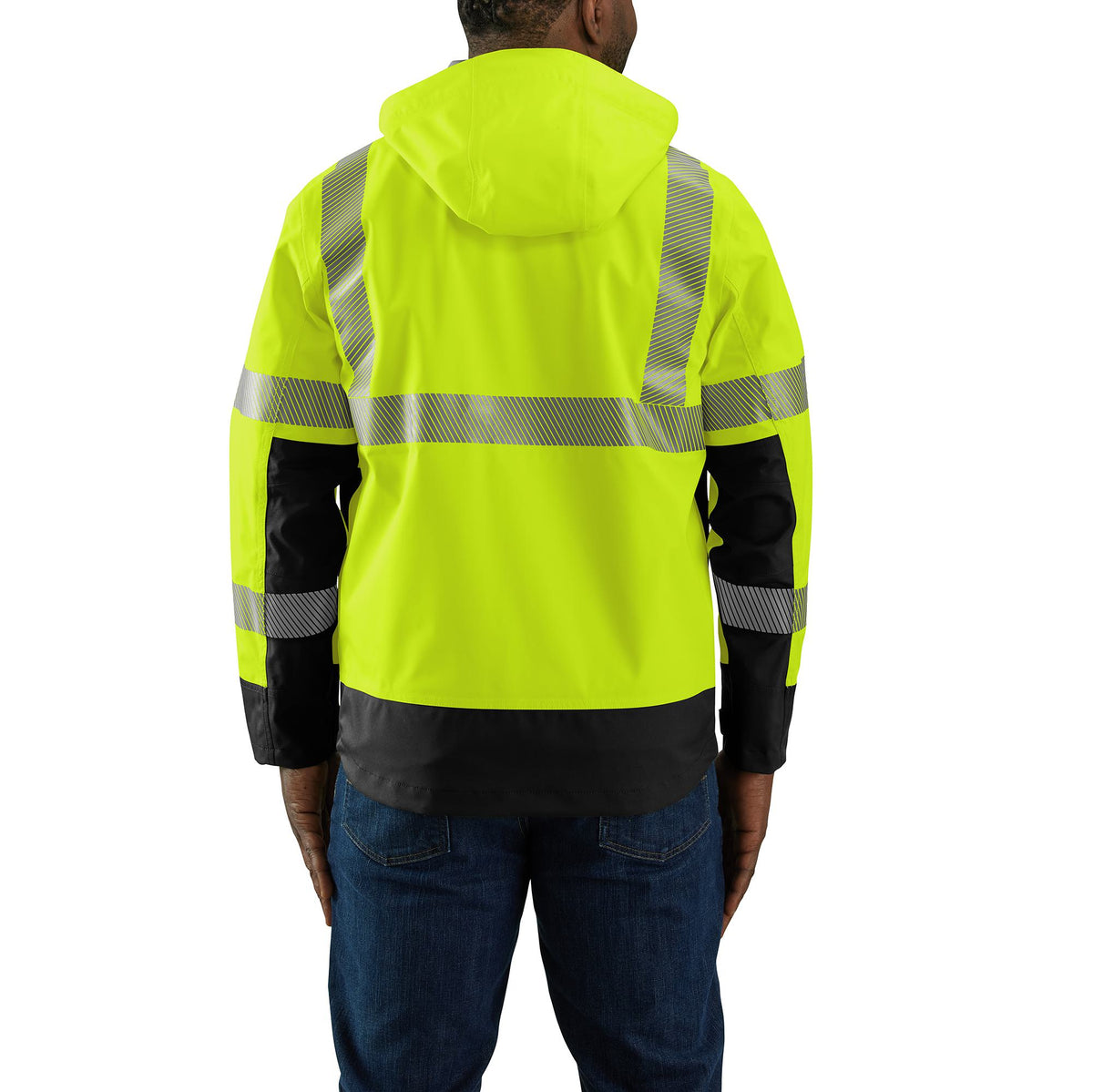 Carhartt Men&#39;s Hi-Vis Waterproof Storm Defender® Class 3 Hooded Jacket - Work World - Workwear, Work Boots, Safety Gear