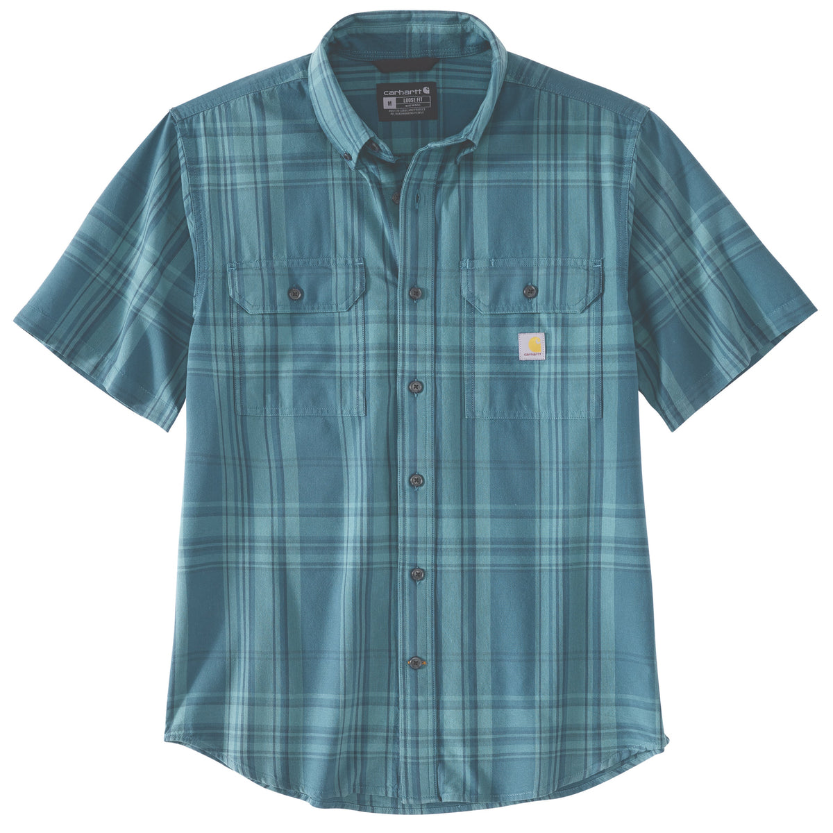 Carhartt Men's Loose Fit Midweight Button-Down Short Sleeve Work Shirt Work Shirts Carhartt