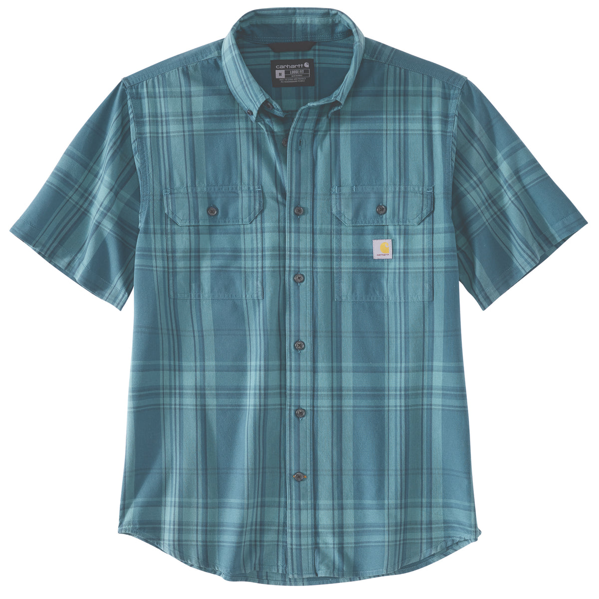 Carhartt Men&#39;s Loose Fit Midweight Button-Down Short Sleeve Work Shirt - Work World - Workwear, Work Boots, Safety Gear