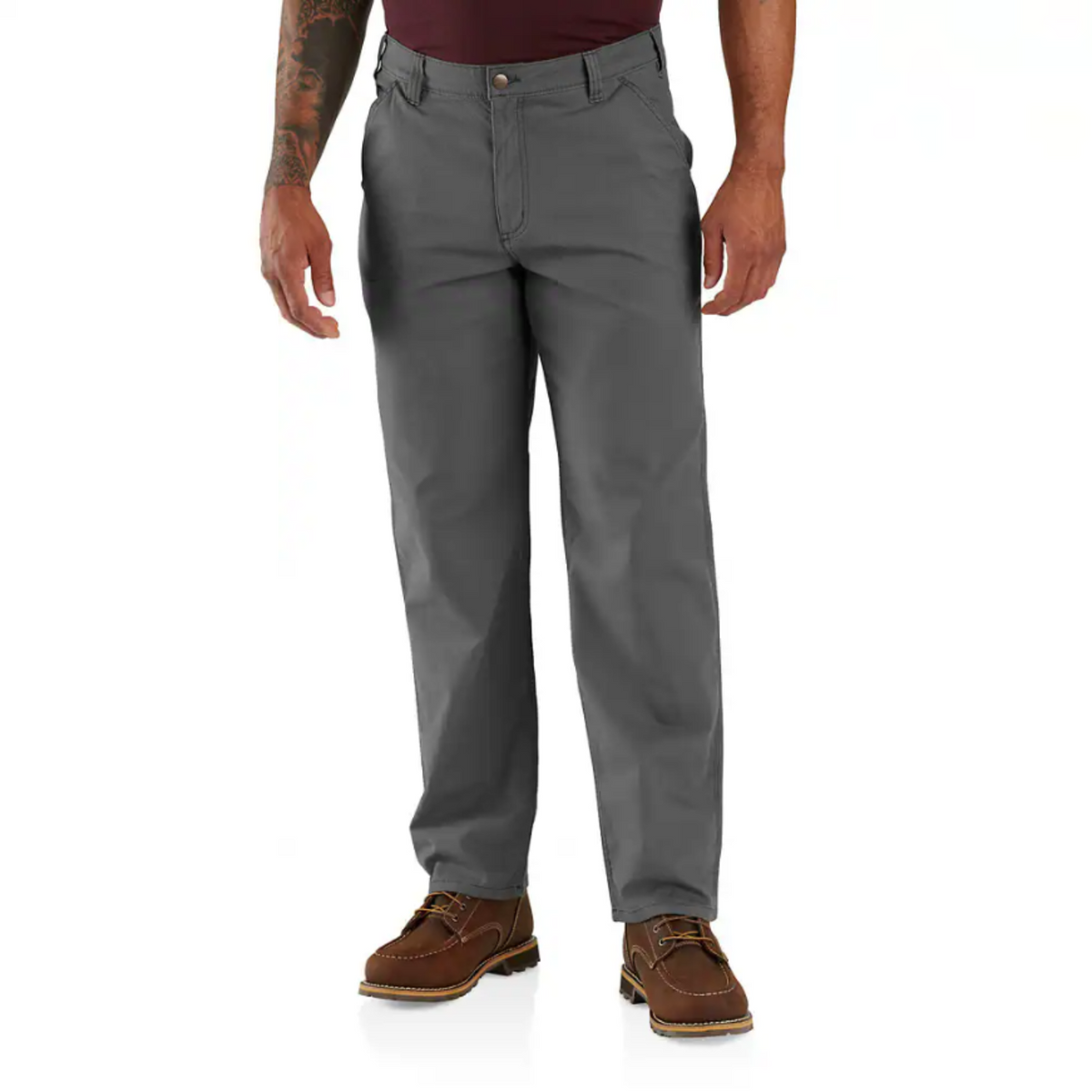 Carhartt Men's Straight Loose Fit Rigby Dungaree Pants Carhartt Gravel 30 30 Inseam
