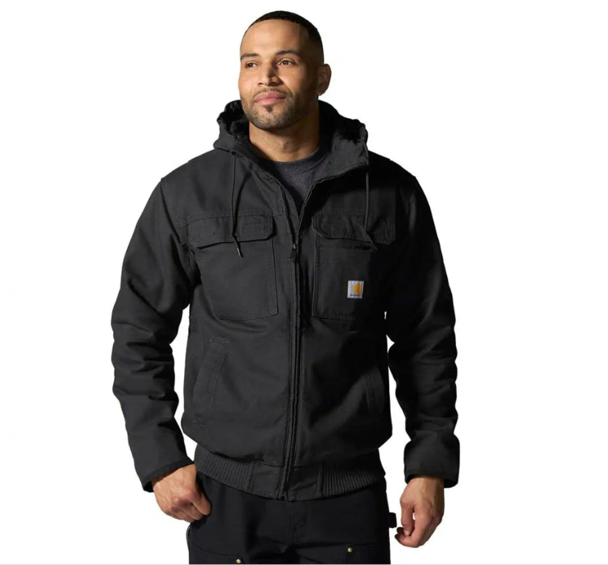 Carhartt Men's Full Swing Washed Duck Insulated Active Jacket Jackets & Coats Carhartt Black 2XL Reg