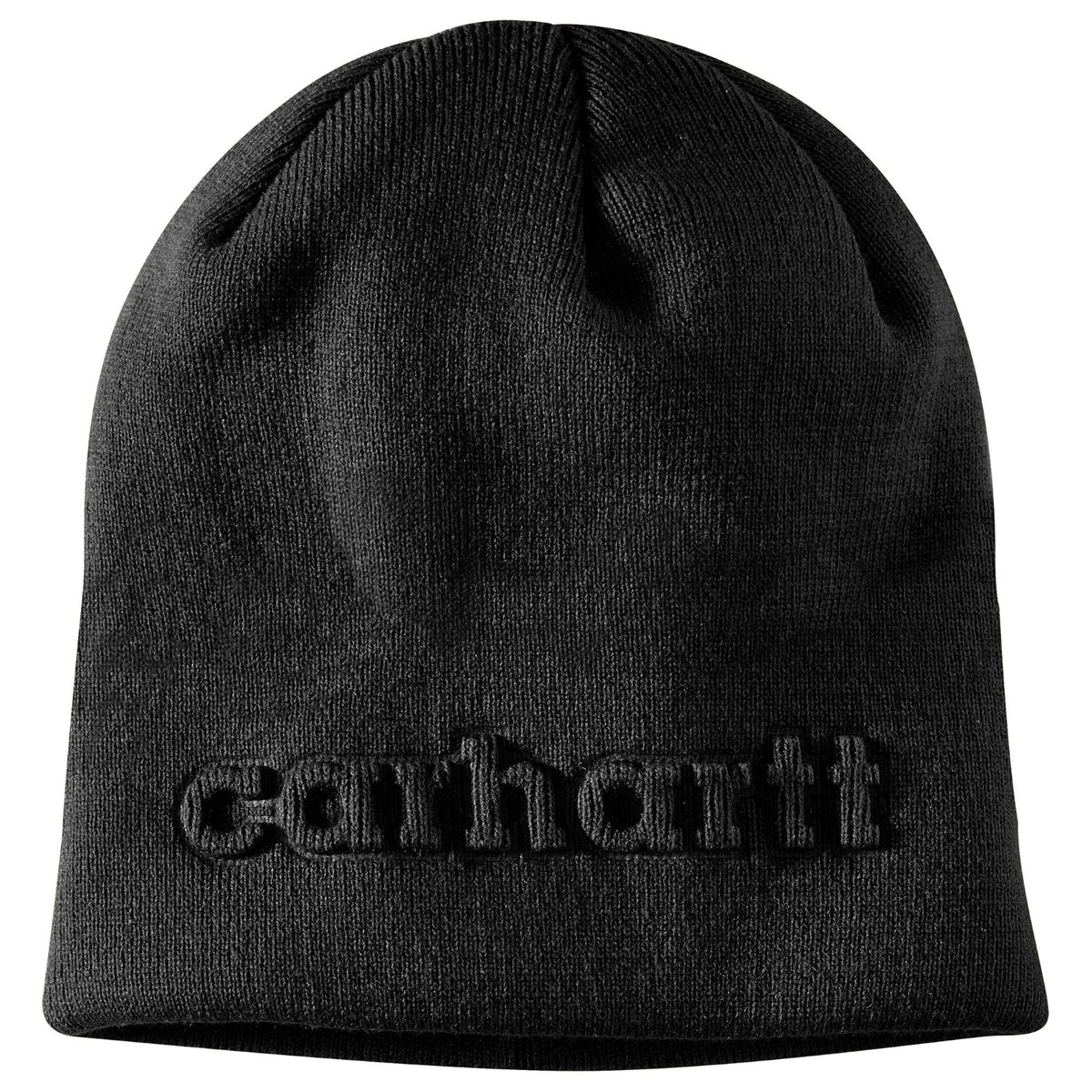 Carhartt Acrylic Rib Knit Embossed Beanie Hats & Caps Carhartt Black OS