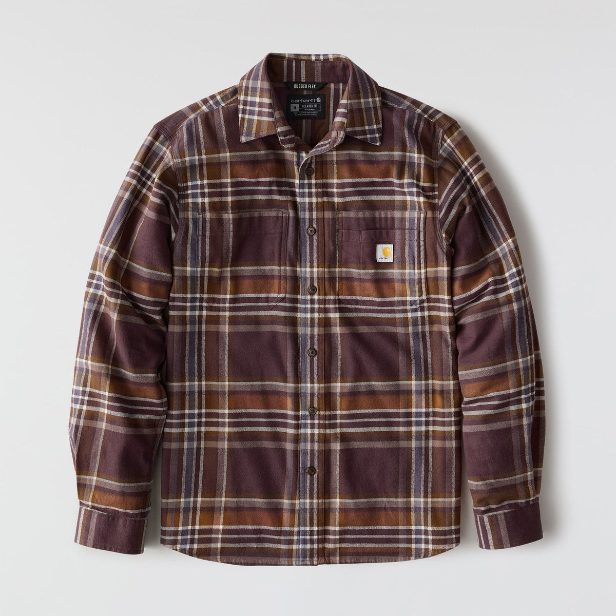 Carhartt Men's Rugged Flex™ Relaxed Fit Midweight Flannel Plaid Work Shirt Work Shirts Carhartt
