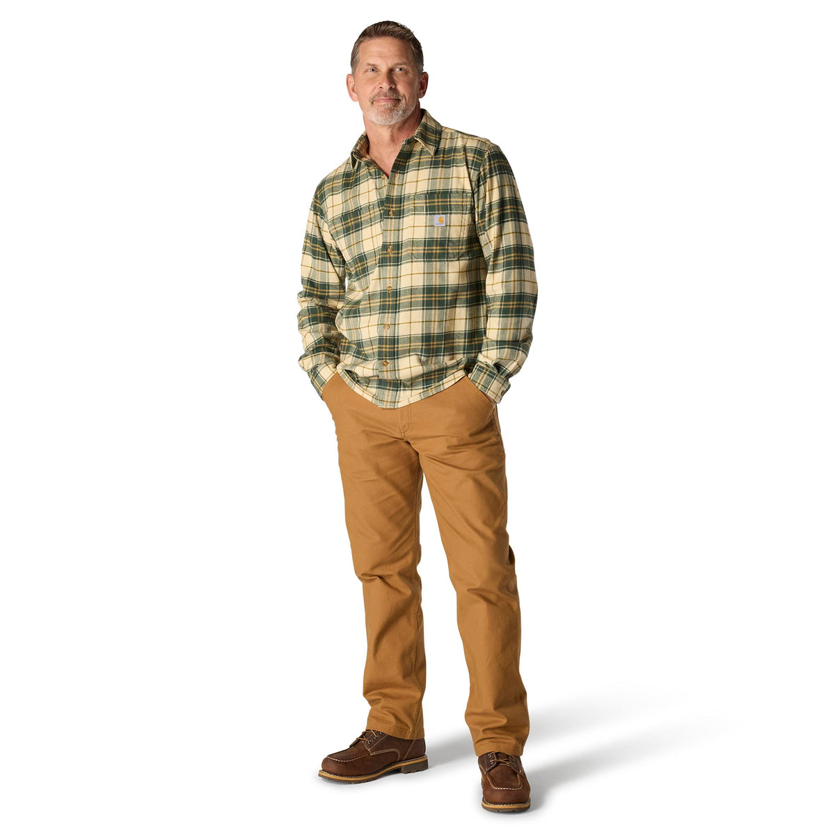 Carhartt Men&#39;s Rugged Flex™ Relaxed Fit Midweight Flannel Plaid Work Shirt - Work World - Workwear, Work Boots, Safety Gear