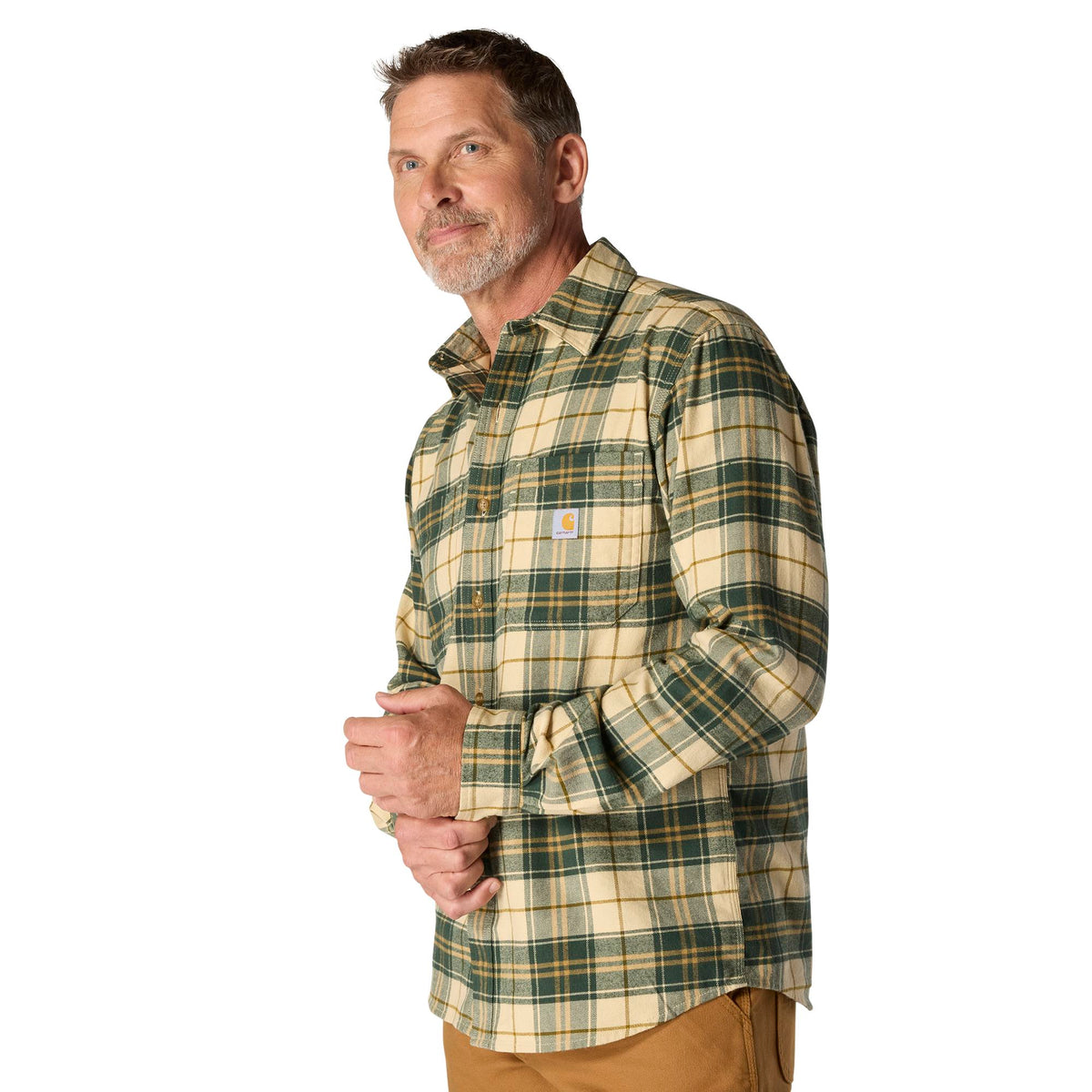 Carhartt Men&#39;s Rugged Flex™ Relaxed Fit Midweight Flannel Plaid Work Shirt - Work World - Workwear, Work Boots, Safety Gear