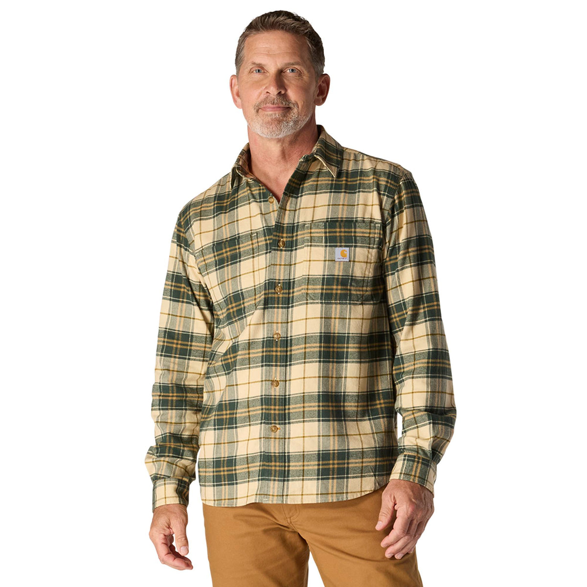 Carhartt Men&#39;s Rugged Flex™ Relaxed Fit Midweight Flannel Plaid Work Shirt - Work World - Workwear, Work Boots, Safety Gear