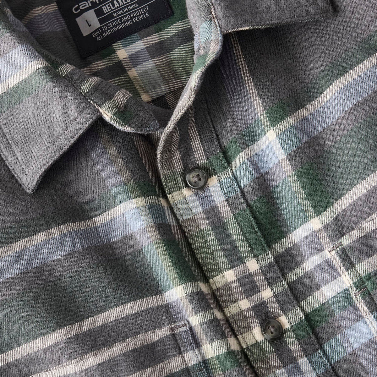 Carhartt Men's Rugged Flex™ Relaxed Fit Midweight Flannel Plaid Work Shirt Work Shirts Carhartt