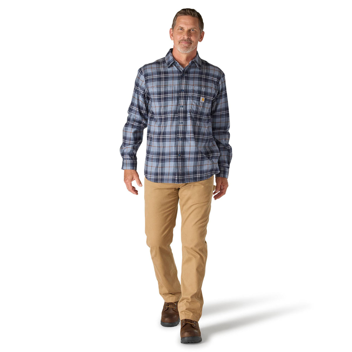 Carhartt Men&#39;s Rugged Flex™ Relaxed Fit Midweight Flannel Plaid Work Shirt