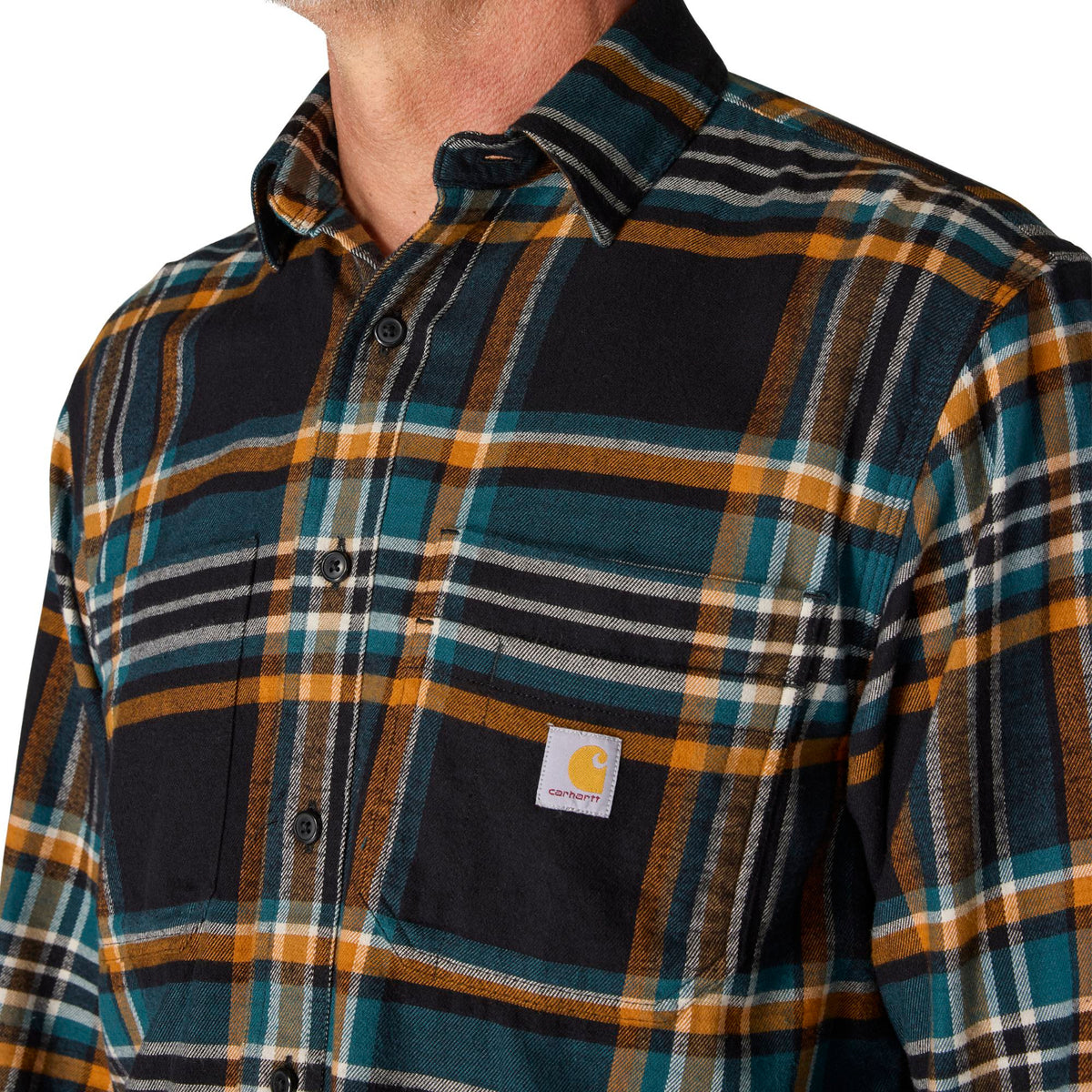 Carhartt Men&#39;s Rugged Flex™ Relaxed Fit Midweight Flannel Plaid Work Shirt