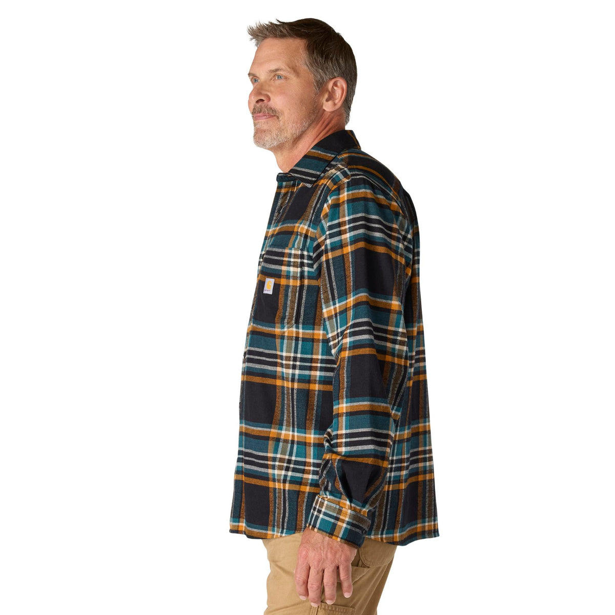 Carhartt Men&#39;s Rugged Flex™ Relaxed Fit Midweight Flannel Plaid Work Shirt