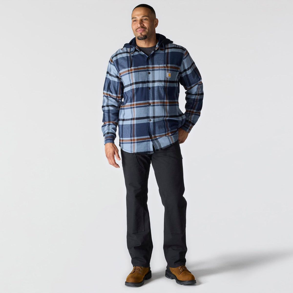 Carhartt Men's Rugged Flex Fleece Lined Long Sleeve Flannel Shirt Jac Long Sleeve T-Shirts Carhartt