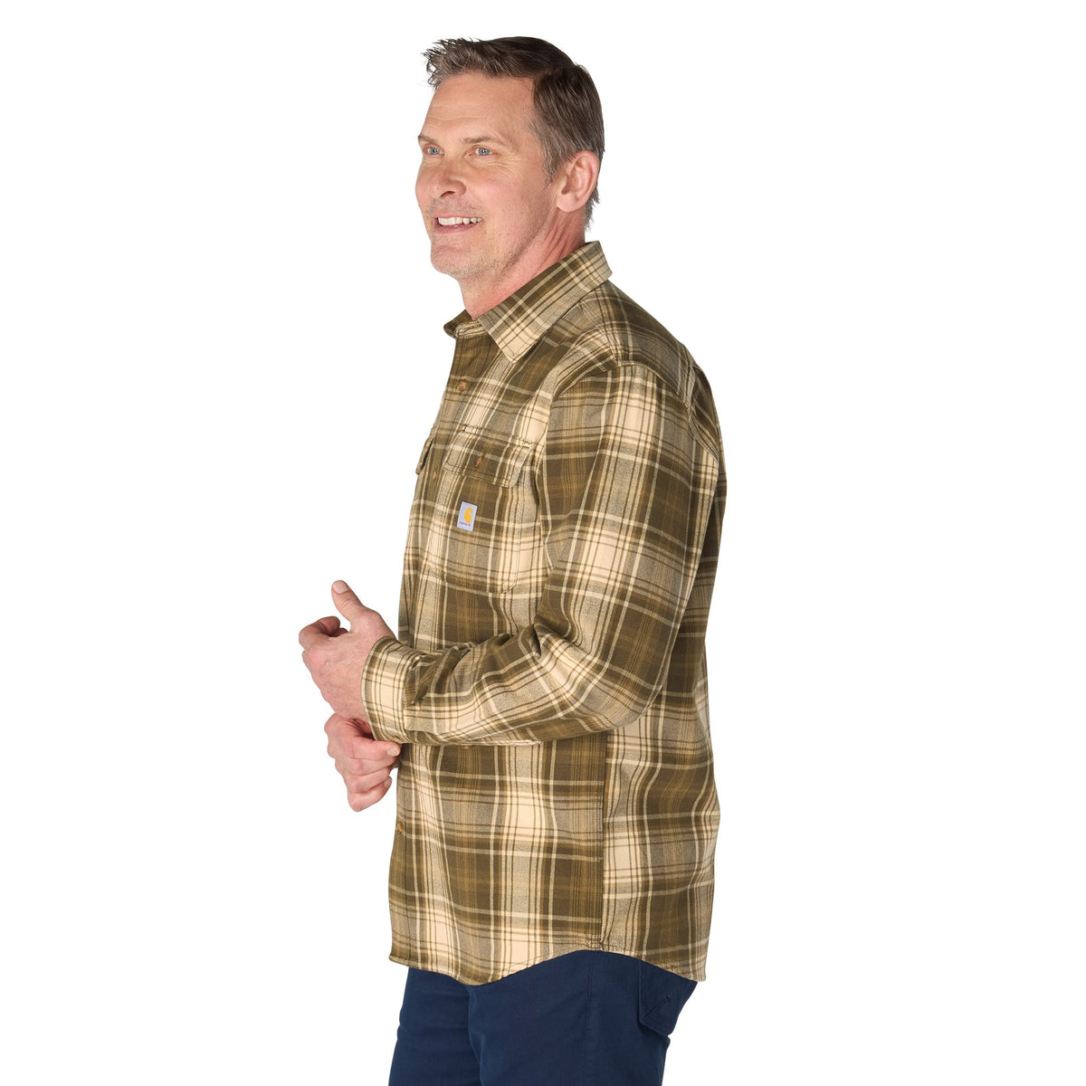 Carhartt Men's Loose Fit Heavyweight Long Sleeve Flannel Plaid Work Shirt Work Shirts Carhartt