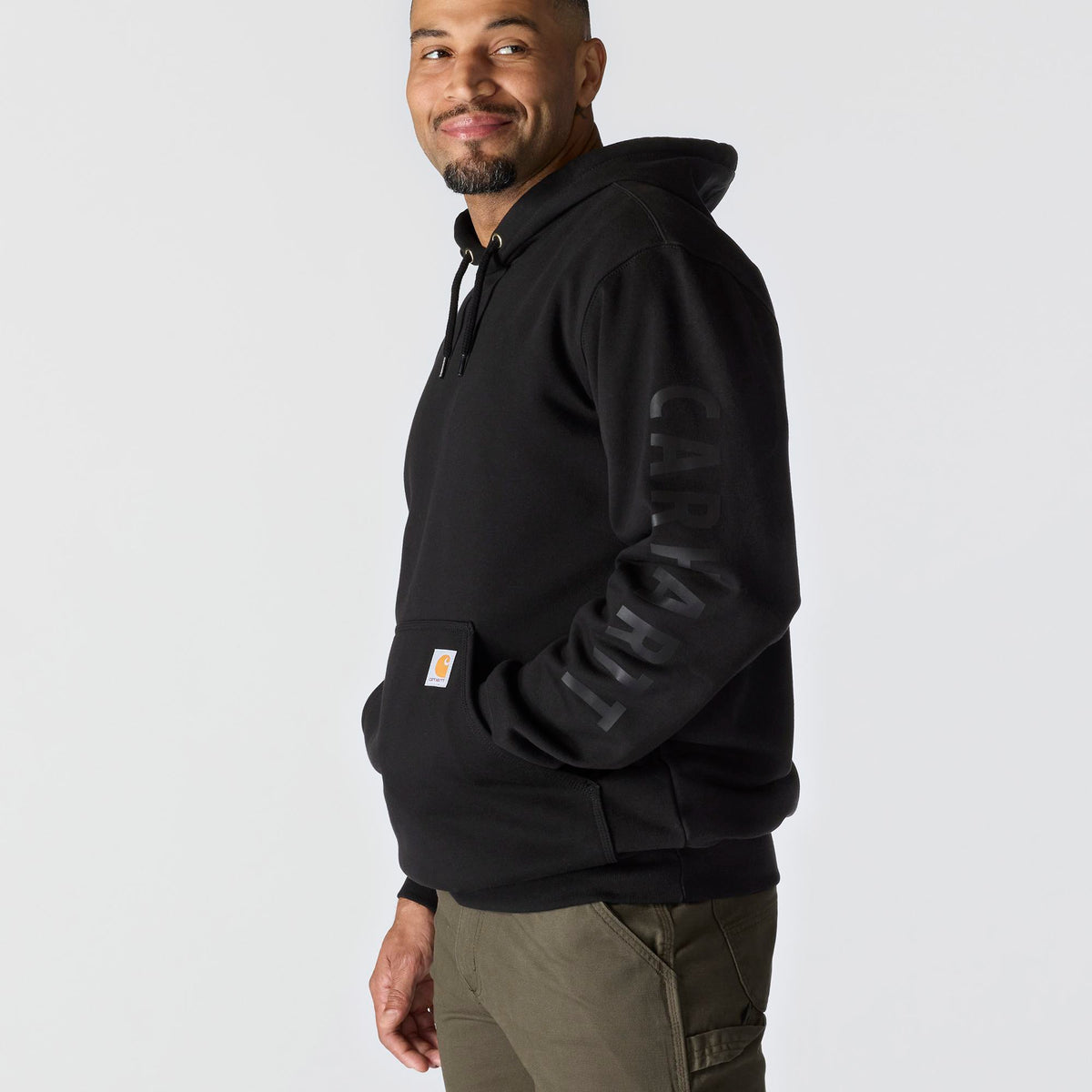 Carhartt Men's Rain Defender® Loose Fit Midweight Logo Graphic Sweatshirt Sweatshirts & Hoodies Carhartt