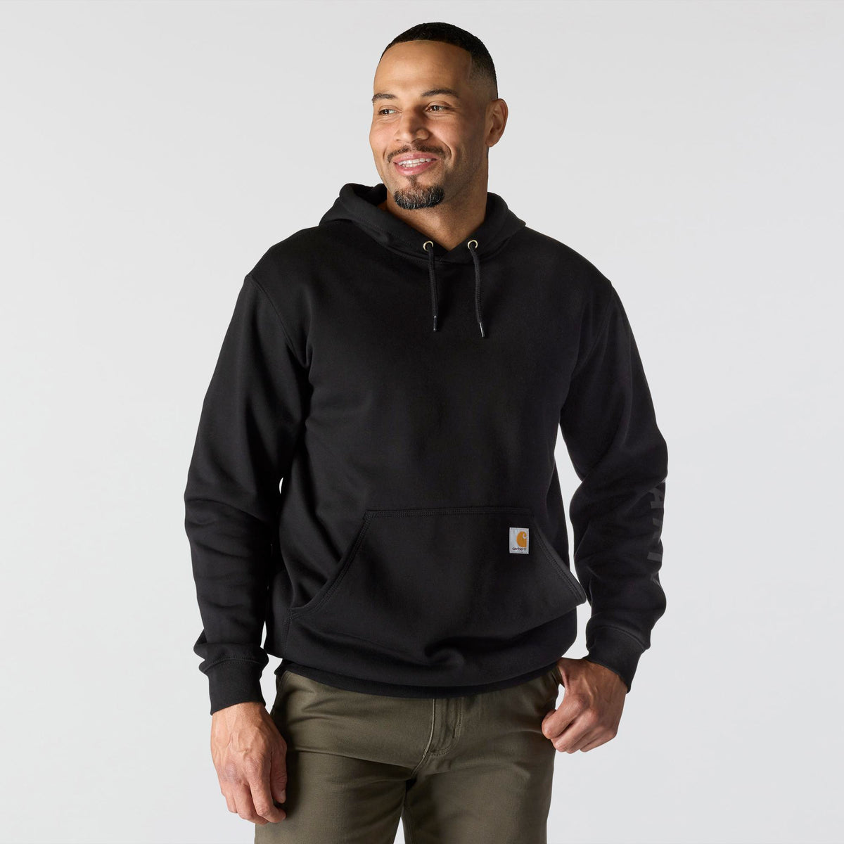 Carhartt Men's Rain Defender® Loose Fit Midweight Logo Graphic Sweatshirt Sweatshirts & Hoodies Carhartt