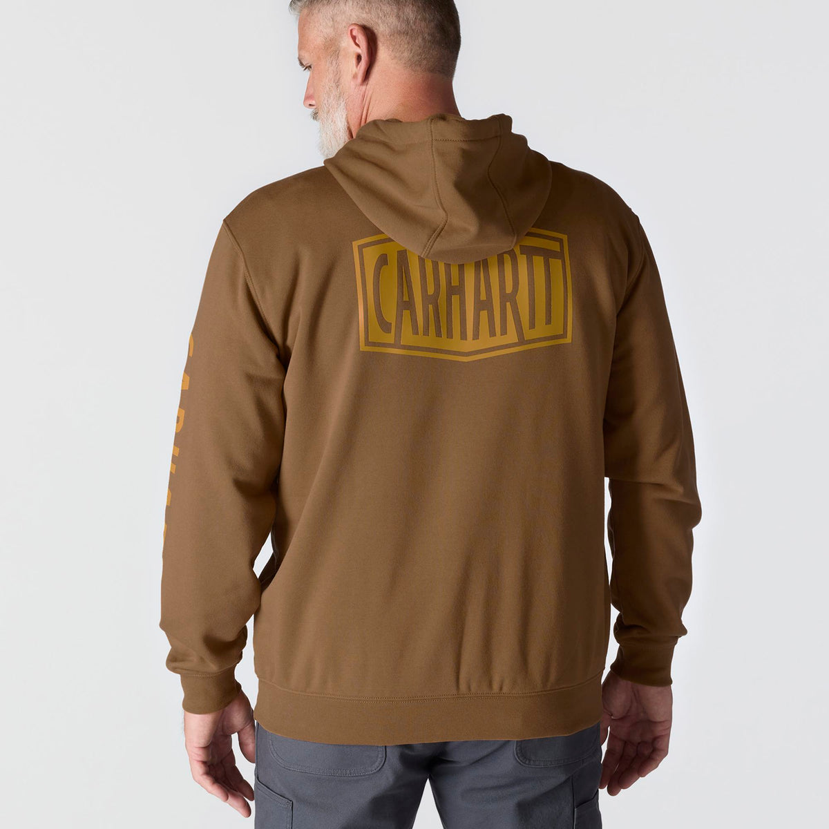 Carhartt Men's Rain Defender® Loose Fit Midweight Logo Graphic Sweatshirt Sweatshirts & Hoodies Carhartt Carhartt Brown 2XL Reg