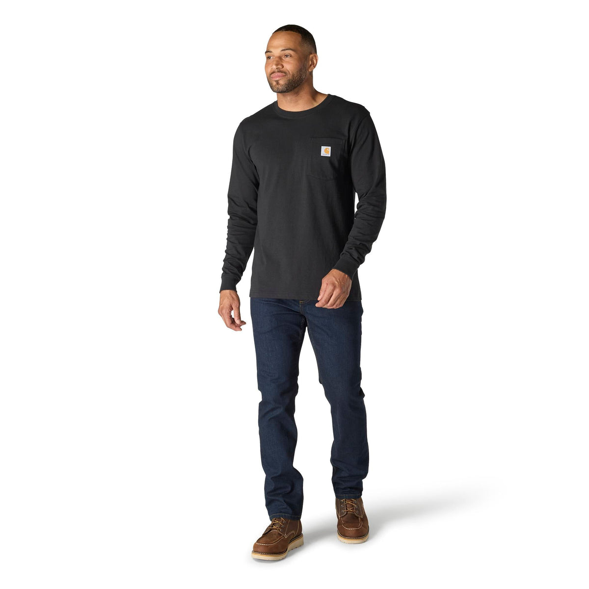 Carhartt Men's Relaxed Fit Heavyweight Pocket Long Sleeve Graphic T-Shirt Long Sleeve T-Shirts Carhartt