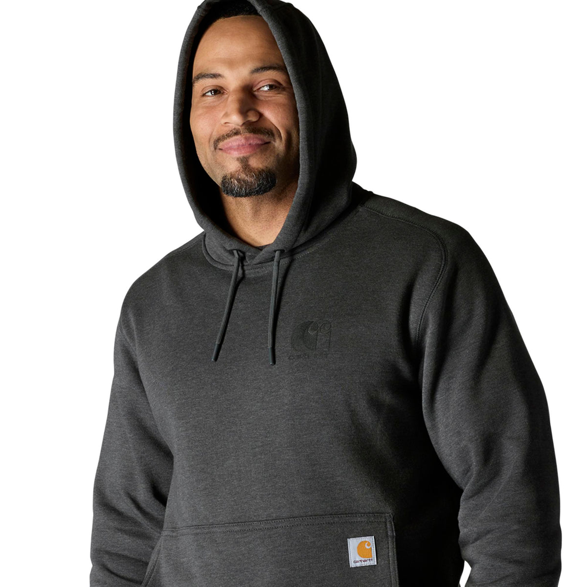 Carhartt Men's Force Relaxed Fit Logo Graphic Sweatshirt Sweatshirts & Hoodies Carhartt Carbon Heather 2XL Reg