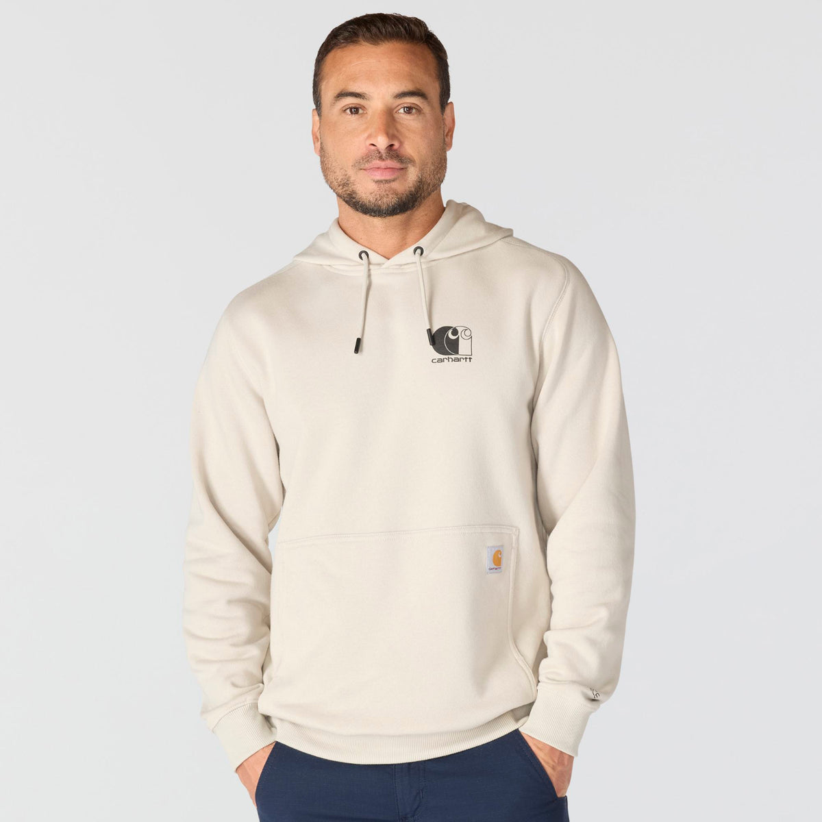 Carhartt Men's Force Relaxed Fit Logo Graphic Sweatshirt Sweatshirts & Hoodies Carhartt Cobblestone 2XL Reg