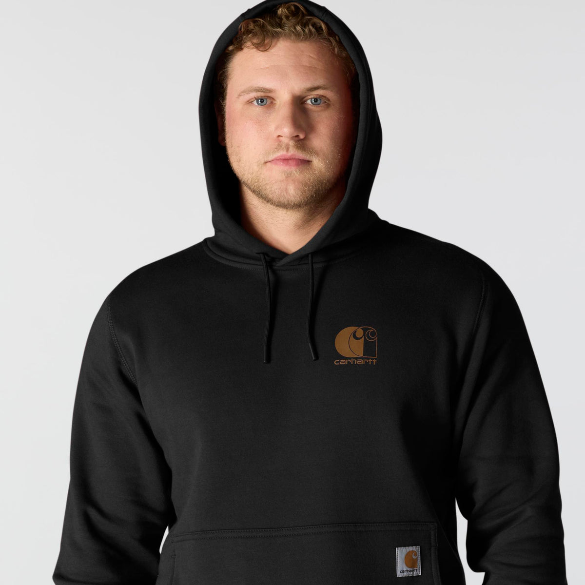Carhartt Men's Force Relaxed Fit Logo Graphic Sweatshirt Sweatshirts & Hoodies Carhartt Black 2XL Reg