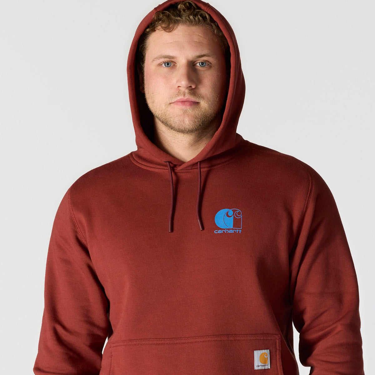 Carhartt Men's Force Relaxed Fit Logo Graphic Sweatshirt Sweatshirts & Hoodies Carhartt Dark Spice Red 2XL Reg
