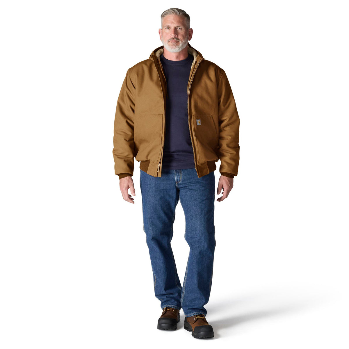 Carhartt Men's Flame Resistant Duck Insulated Active Jacket Jackets & Coats Carhartt Carhartt Brown 2XL Reg