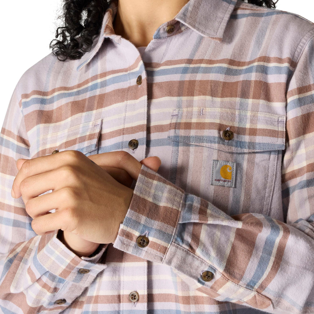Carhartt Women's TENCEL™ Relaxed Fit Plaid Long Sleeve Work Shirt Work Shirts Carhartt