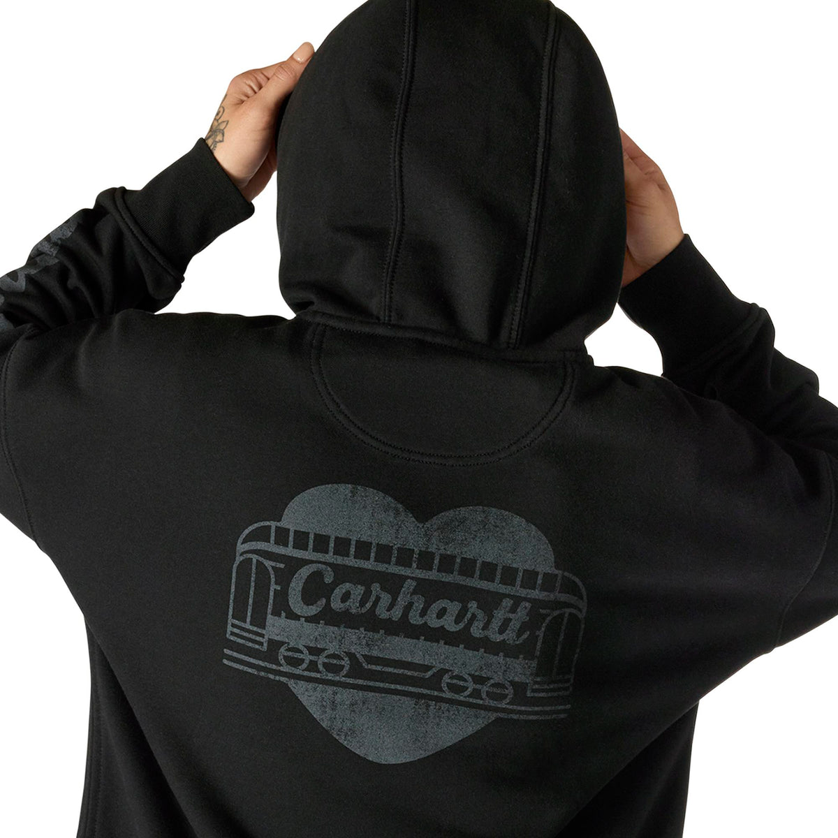 Carhartt Women's Oversized Midweight Hooded Heart Graphic Sweatshirt Sweatshirts & Hoodies Carhartt