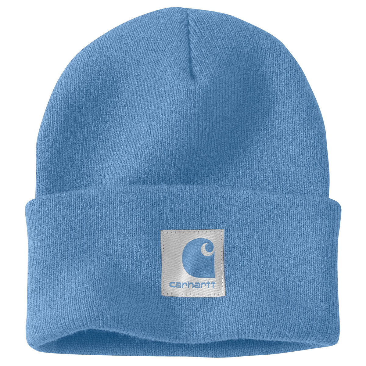 Carhartt Women's Rib Knit Satin-Lined Logo Beanie Hats & Caps Carhartt Workwear Blue OS
