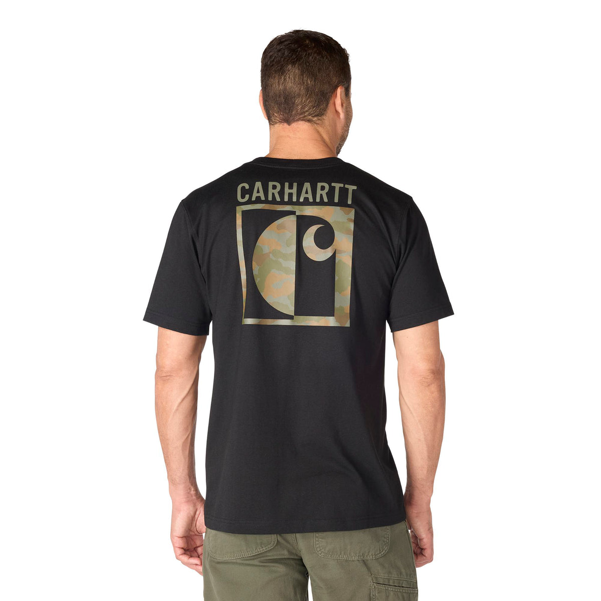 Carhartt Men's Irvine Relaxed Fit Block Camo Graphic T-Shirt T-Shirts Carhartt Black 2XL Reg