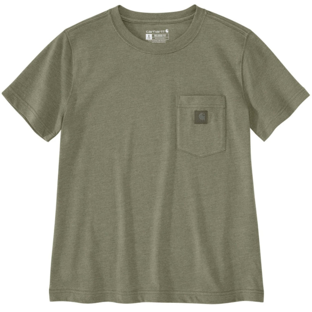 Carhartt Women's Relaxed Fit Lightweight Chest Pocket Short Sleeve T-Shirt T-Shirts Carhartt Dusty Olive Heather 2XL Reg