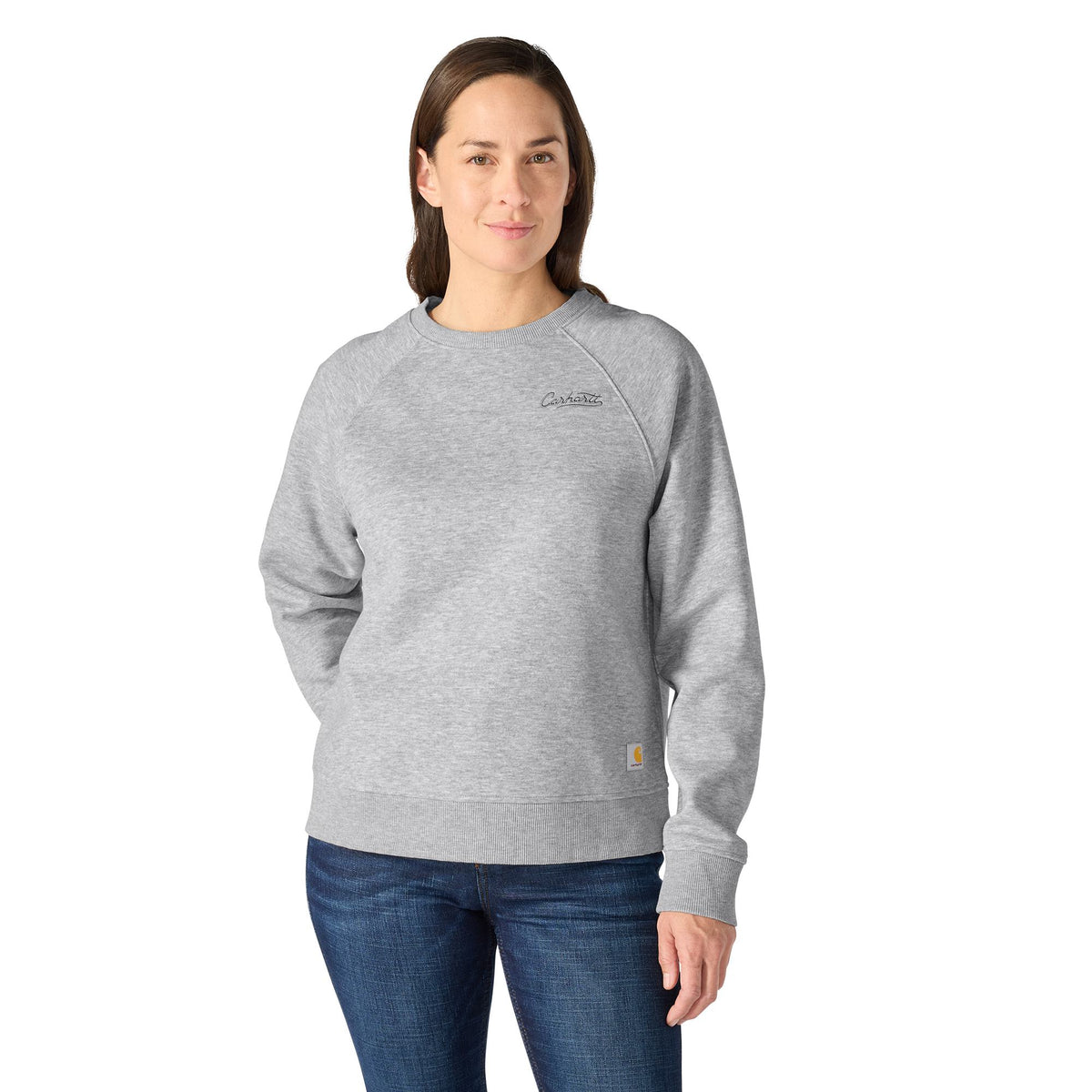 Carhartt Women's Sawyer Crewneck Sweatshirt Sweatshirts & Hoodies Carhartt Heather Gray 2XL Reg