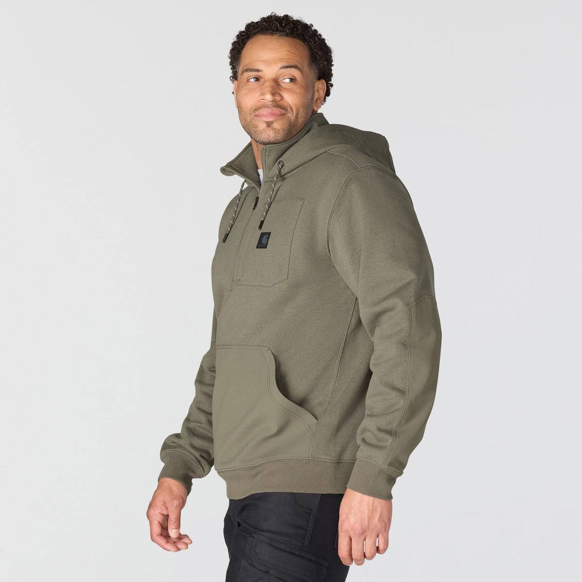 Carhartt Men's Steel Bridgeport Relaxed Fit 1/2 Zip Hoodie Sweatshirts & Hoodies Carhartt