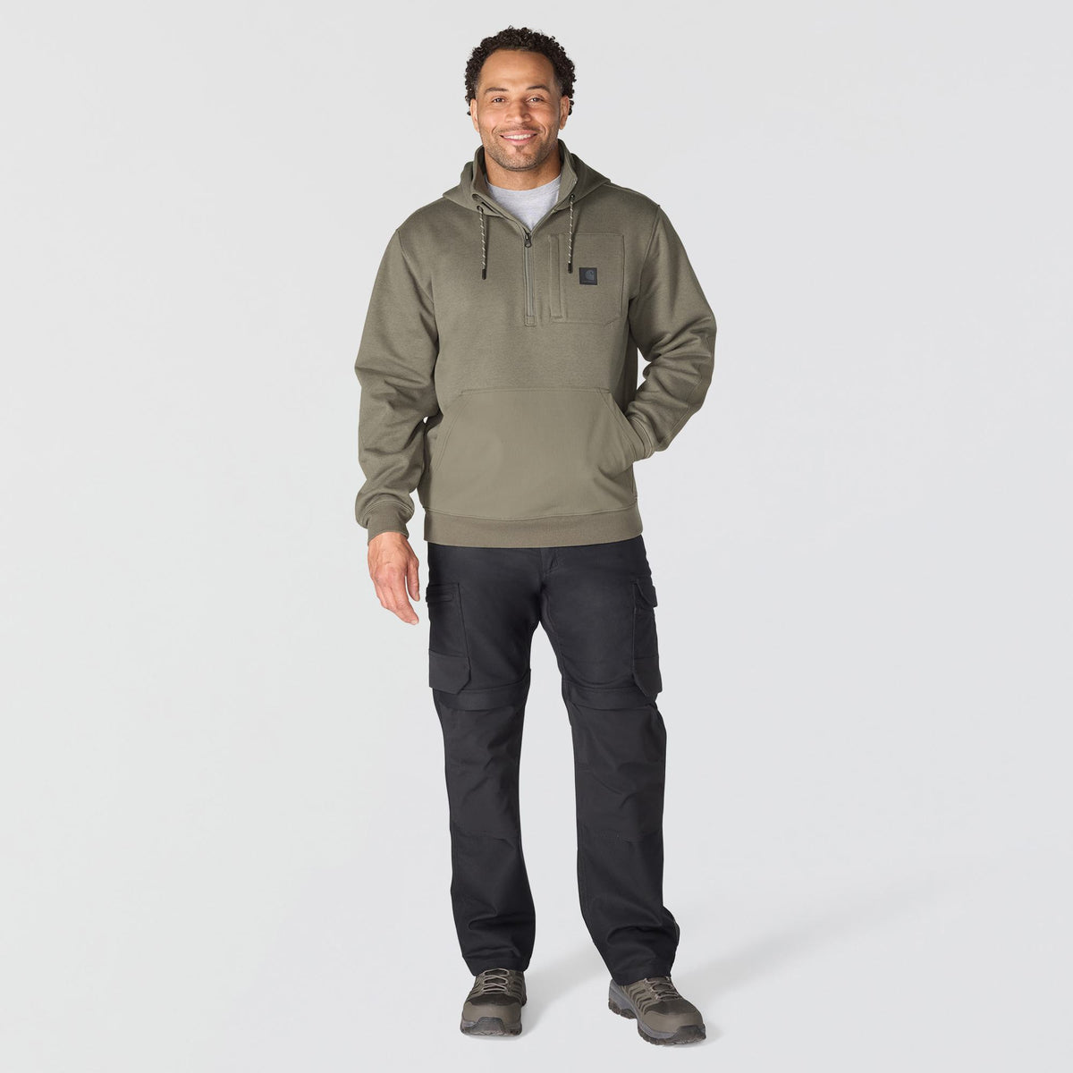 Carhartt Men's Steel Bridgeport Relaxed Fit 1/2 Zip Hoodie Sweatshirts & Hoodies Carhartt