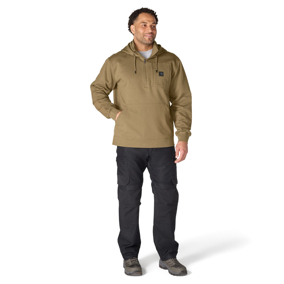 Carhartt Men's Steel Bridgeport Relaxed Fit 1/2 Zip Hoodie Sweatshirts & Hoodies Carhartt