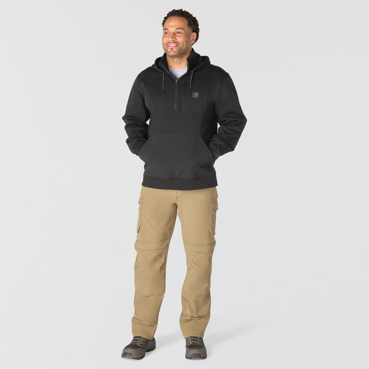 Carhartt Men's Steel Bridgeport Relaxed Fit 1/2 Zip Hoodie Sweatshirts & Hoodies Carhartt