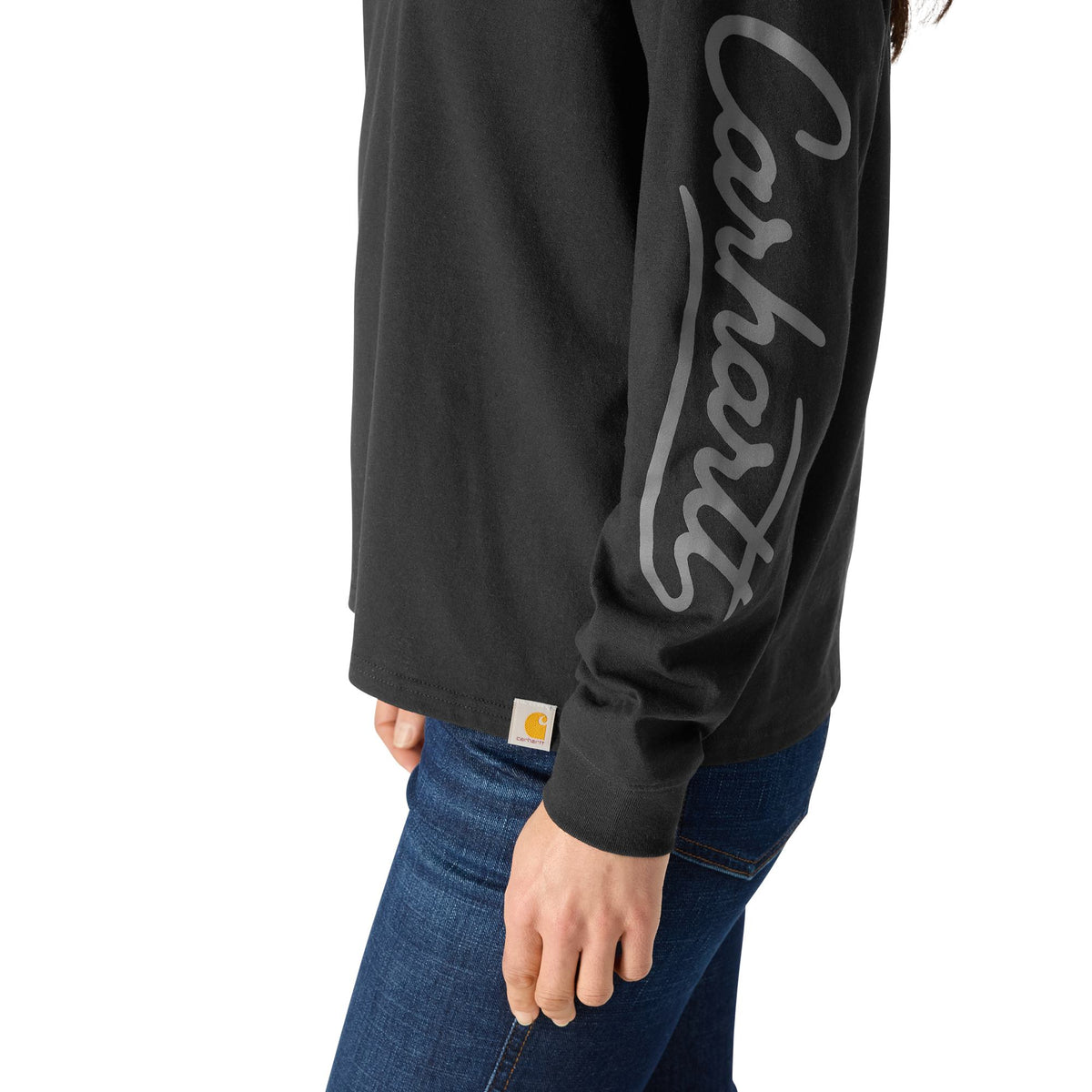 Carhartt Women's Irvine Loose Fit Logo Script Long Sleeve T-Shirt