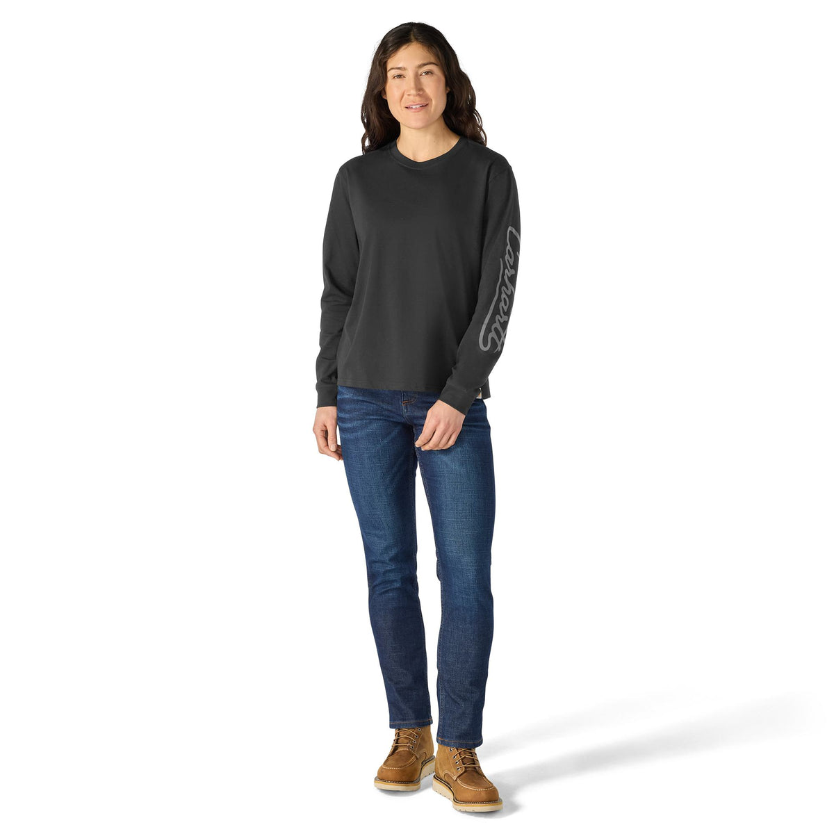 Carhartt Women's Irvine Loose Fit Logo Script Long Sleeve T-Shirt