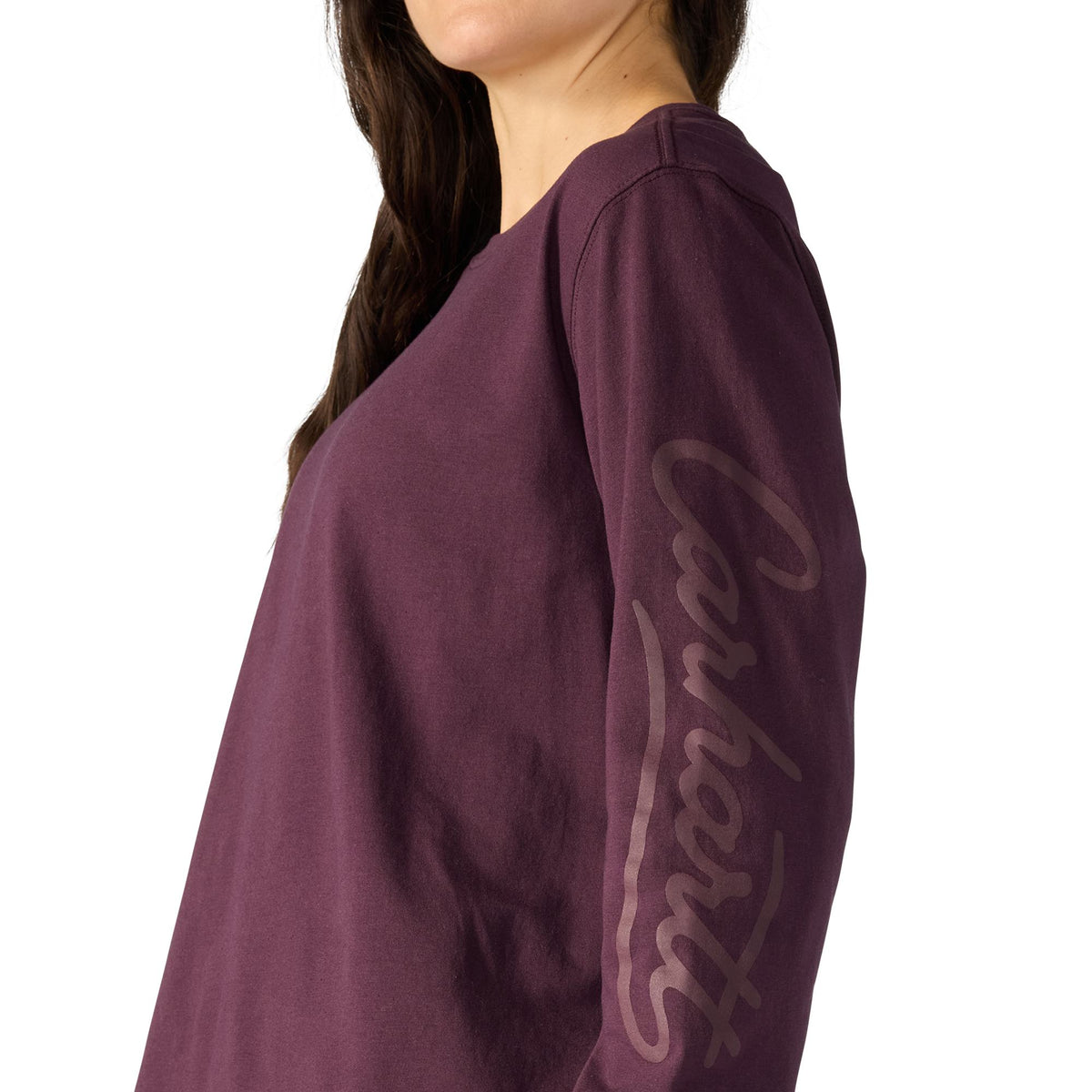 Carhartt Women's Irvine Loose Fit Logo Script Long Sleeve T-Shirt
