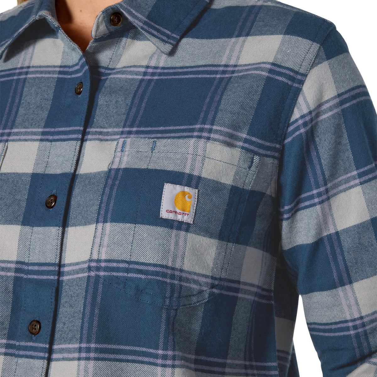 Carhartt Women's Hamilton Relaxed Fit Button-Up Plaid Long Sleeve Work Shirt