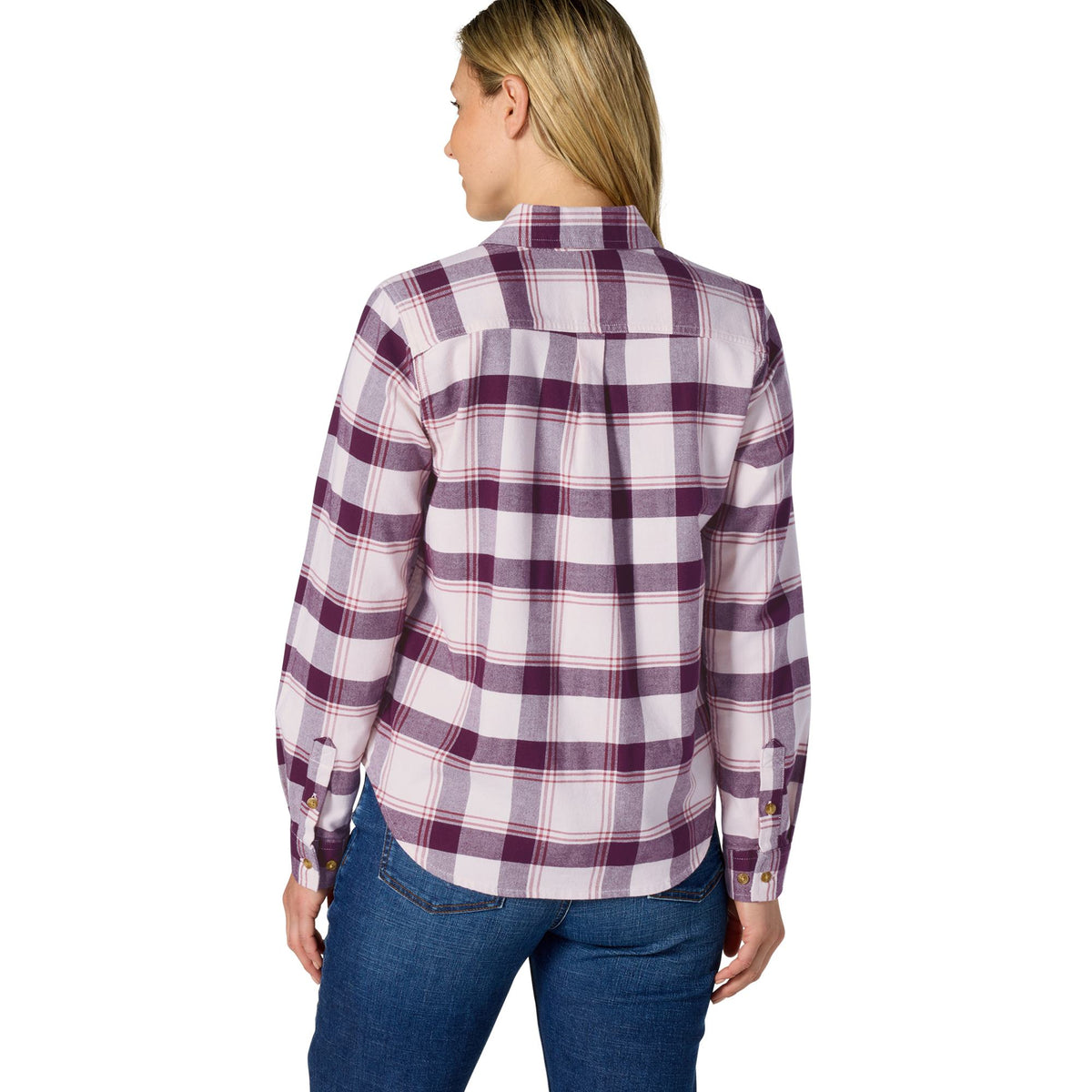 Carhartt Women's Hamilton Relaxed Fit Button-Up Plaid Long Sleeve Work Shirt