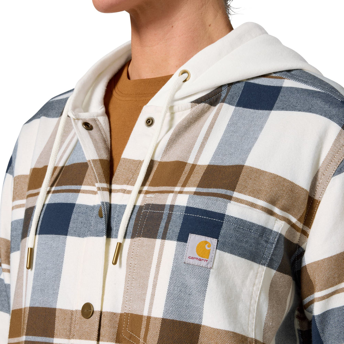 Carhartt Women's Hamilton Plaid Loose Fit Hooded Shirt Jac