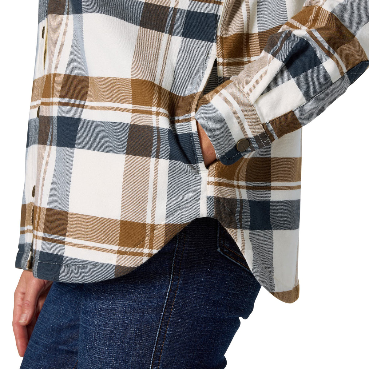 Carhartt Women's Hamilton Plaid Loose Fit Hooded Shirt Jac
